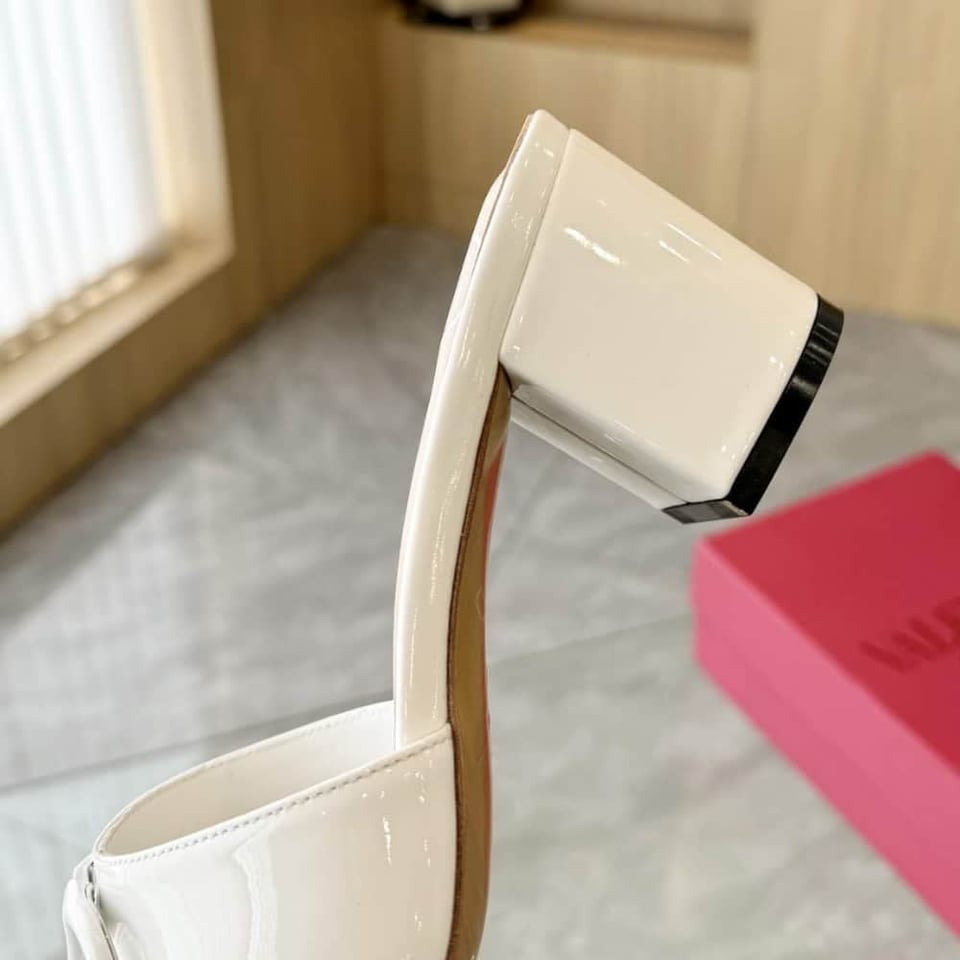 Valentino Vlogo Signature Slide Sandal White view 6