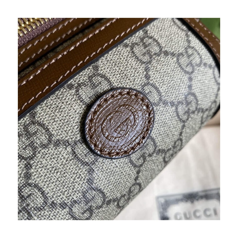 Gucci Belt Bag with Interlocking G in Brown GG Supreme view 7