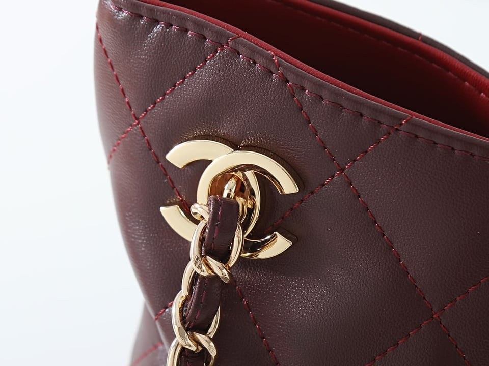 Chanel Tote Spring Summer 2026 Lambskin Burgundy 40cm/15.7in AS6241 view 6
