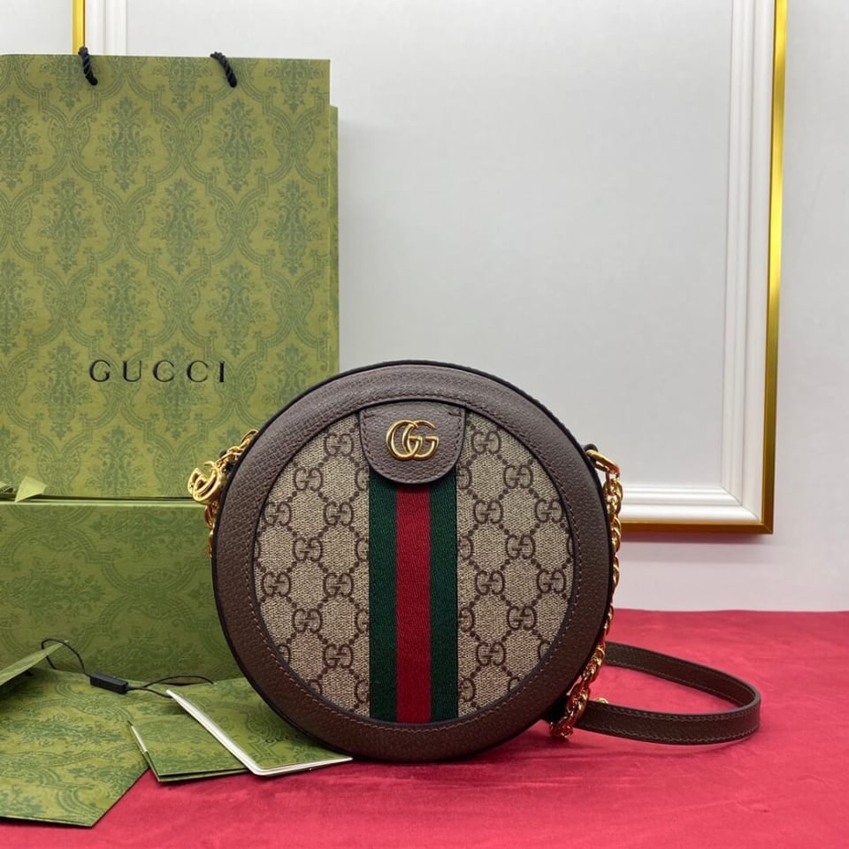 Gucci Ophidia Mini GG Round Shoulder Bag view 12