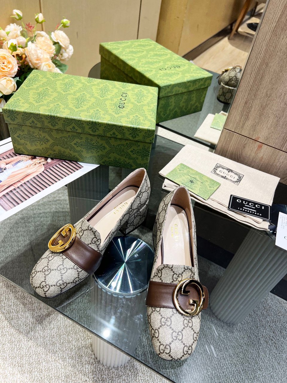 Gucci Women’S Blondie Pump Beige ?701711 9I650 9769 view 5