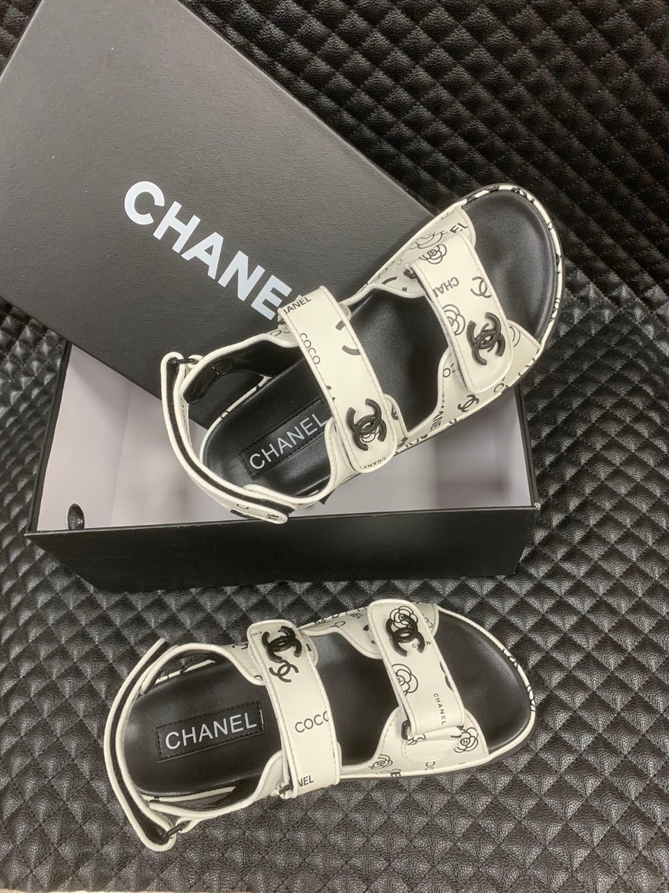 Chanel Dad Slingback Sandals 23P Camelia Cc Logo view 6