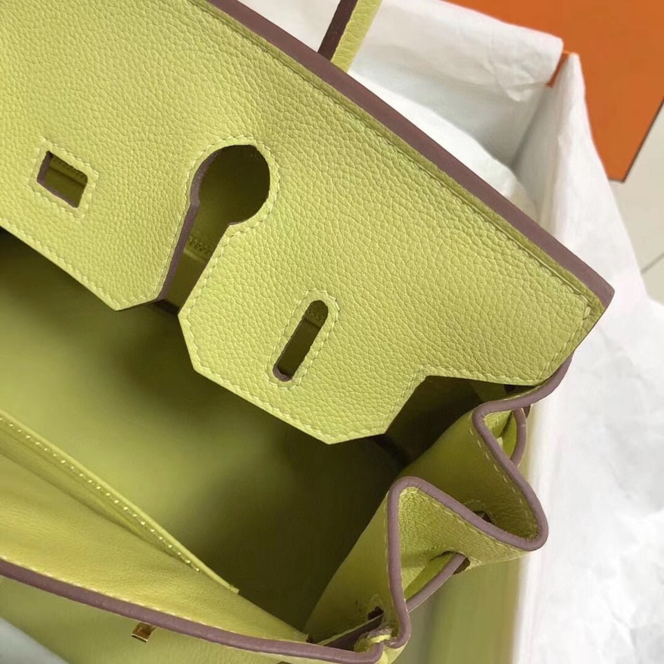 Hermes Birkin 25Cm Yellow Togo Leather Gold Hardware view 6