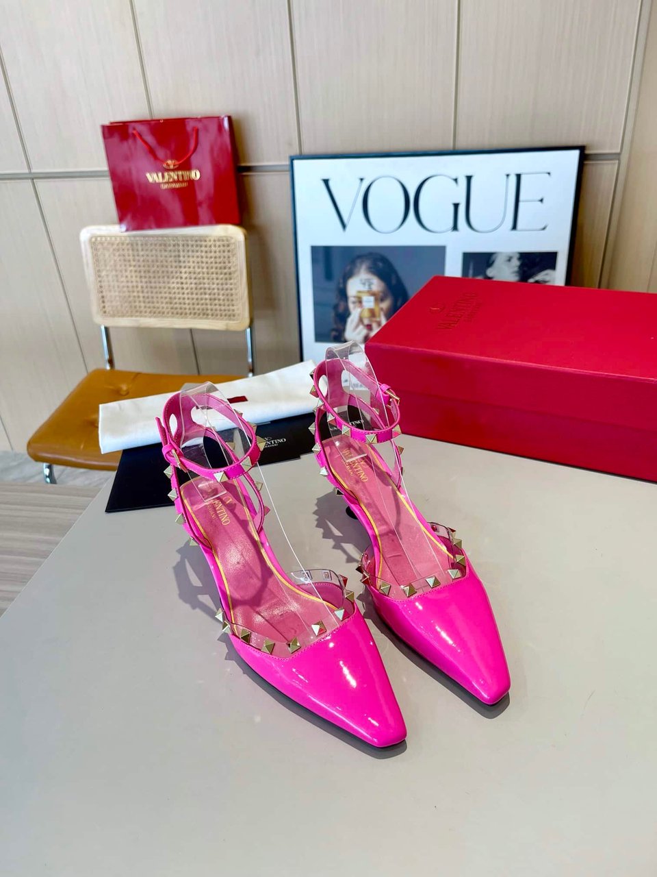 Valentino Garavani Rockstud Couture Pumps Pink view 9