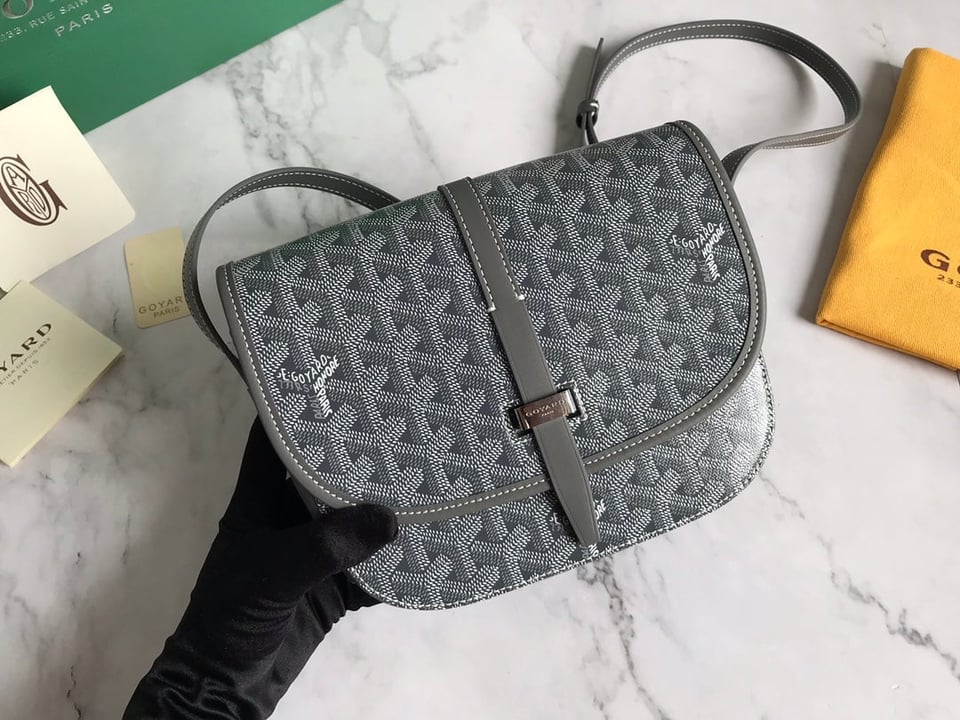 Goyard Belvedere Pm Bag 21Cm Grey Canvas view 6
