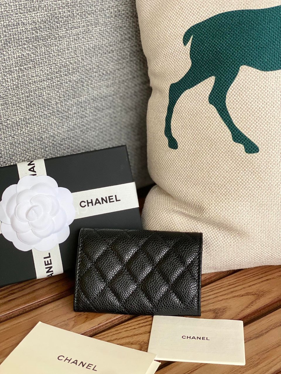 Chanel Small Wallet 11Cm Black Caviar Gold Hardware view 10