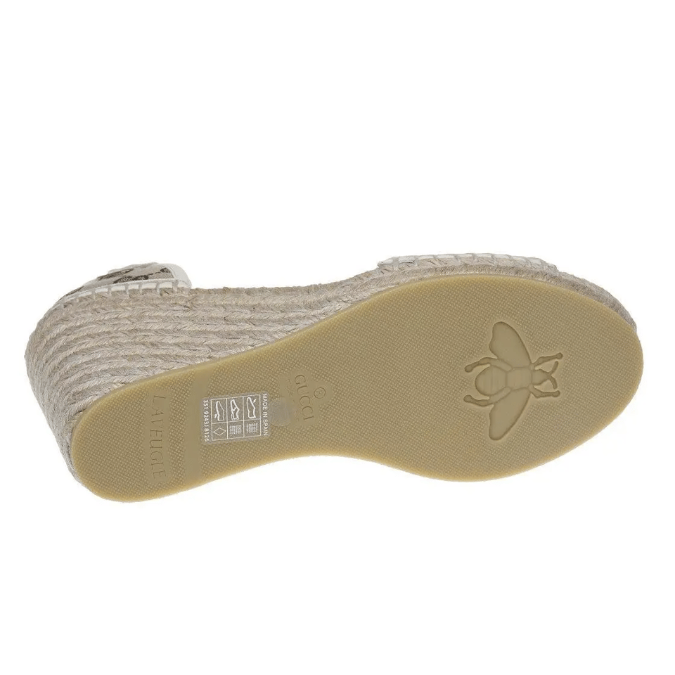 Gucci Women’S Gg Espadrille With Patch White view 5
