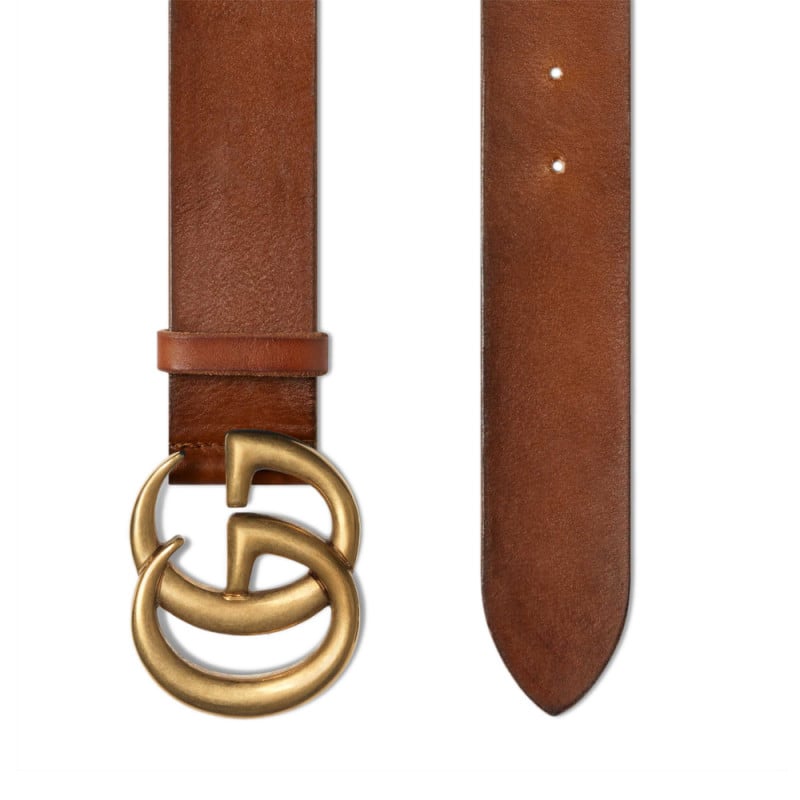 Gucci Leather Belt 40mm With Double G Brass Buckle 406831 view 3
