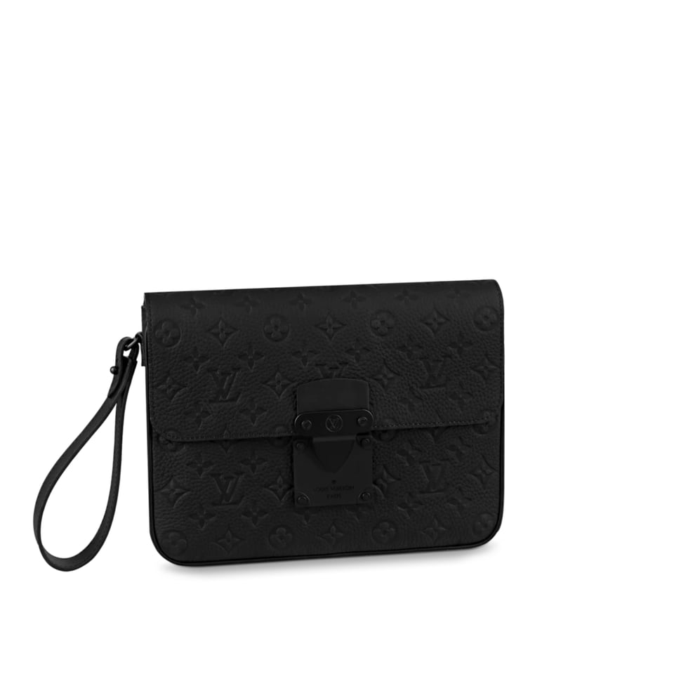 Louis Vuitton S Lock A4 Pouch Black 28Cm M80582 view 2