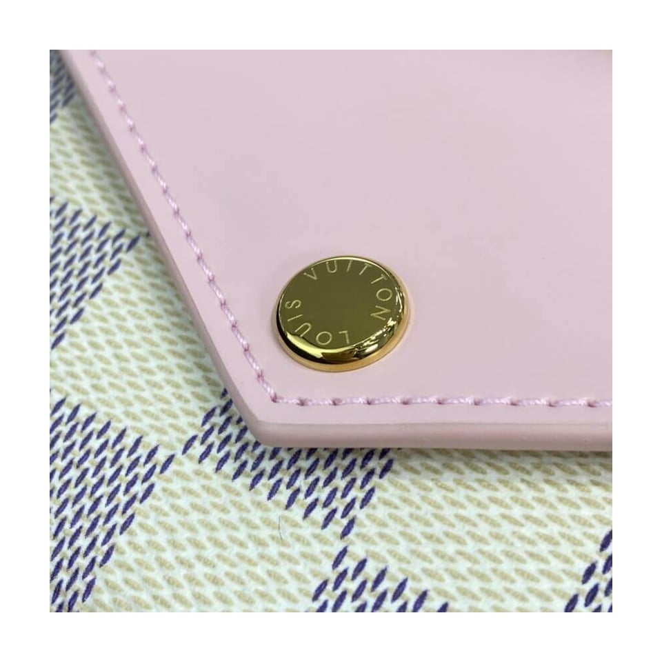 Louis Vuitton Damier Azur Zoe Wallet Pink view 6