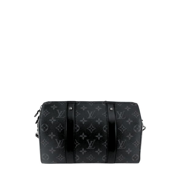 Louis Vuitton Keepall Bandouliere 28Cm Monogram Eclipse City Black