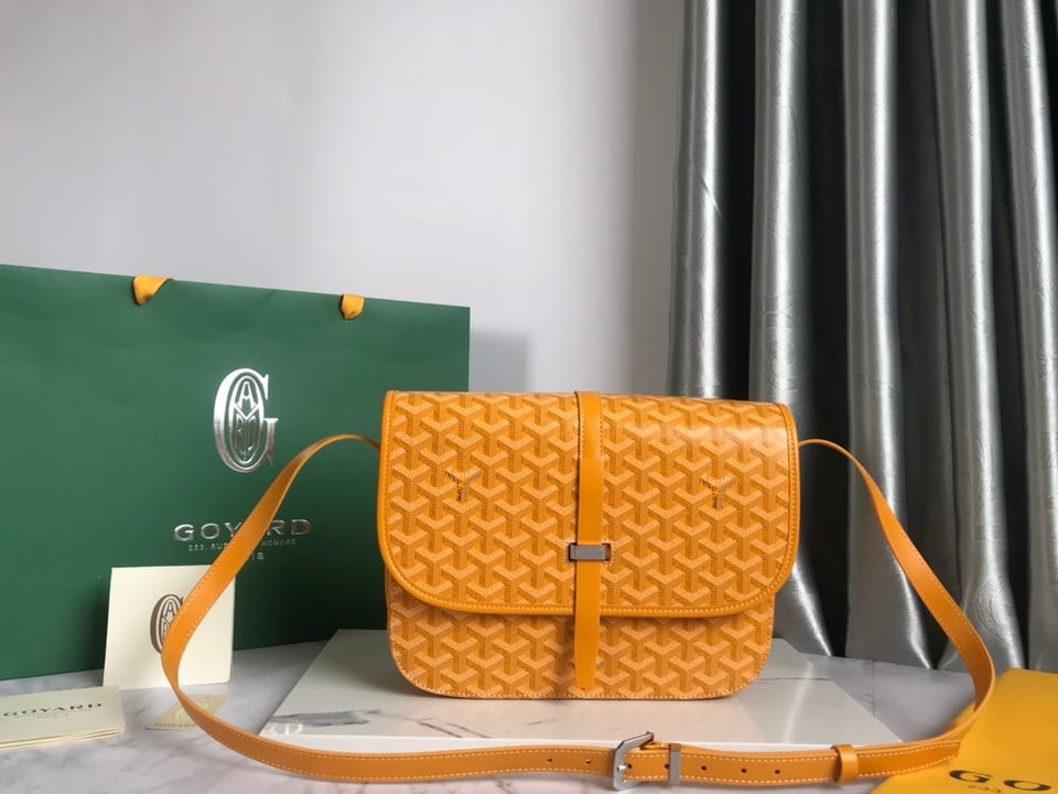 Goyard Belvedere Mm Bag 28Cm Yellow Canvas view 3
