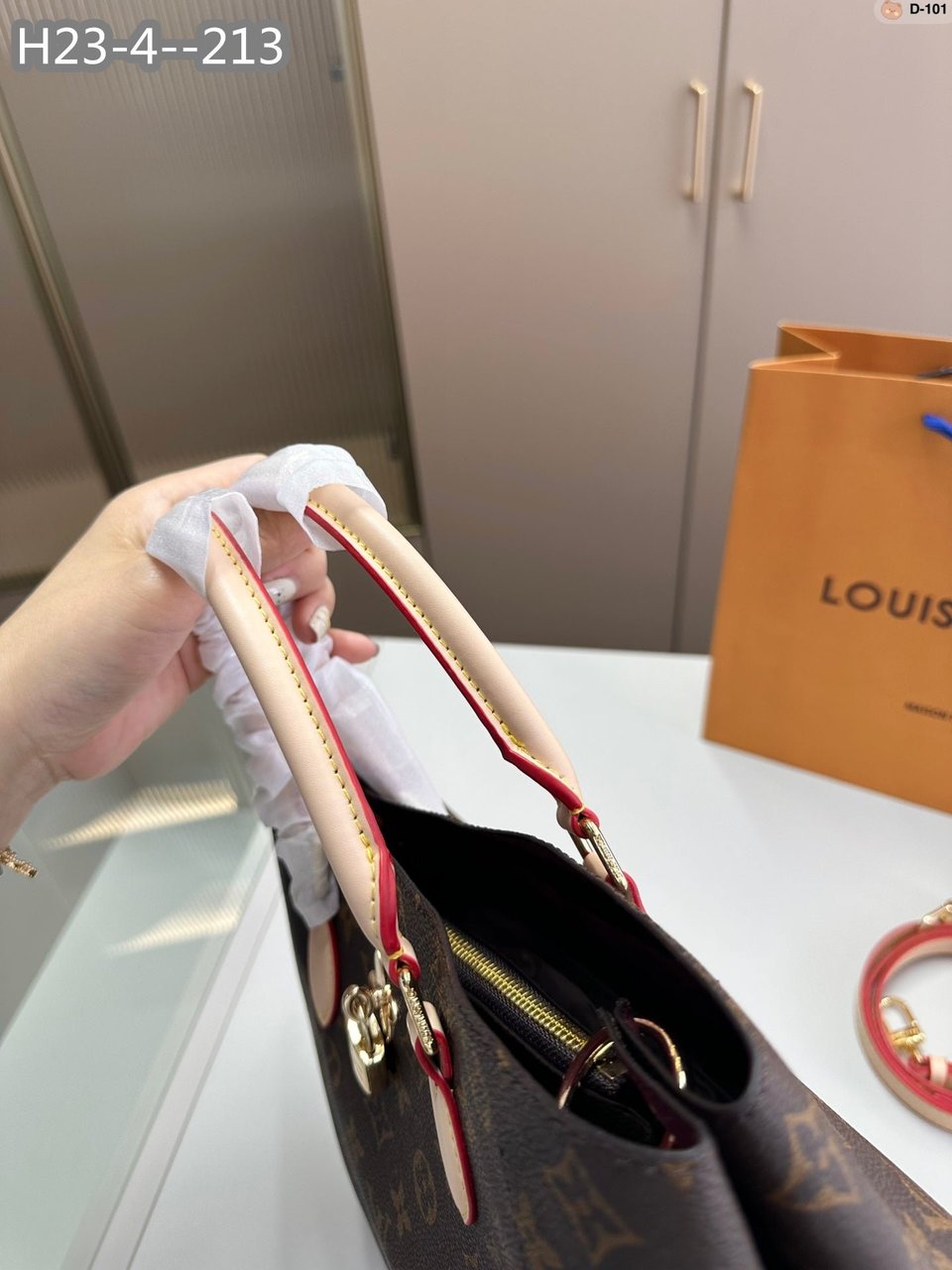 Louis Vuitton Flower Tote Bag 34Cm Brown With Line Beige M43551 view 8
