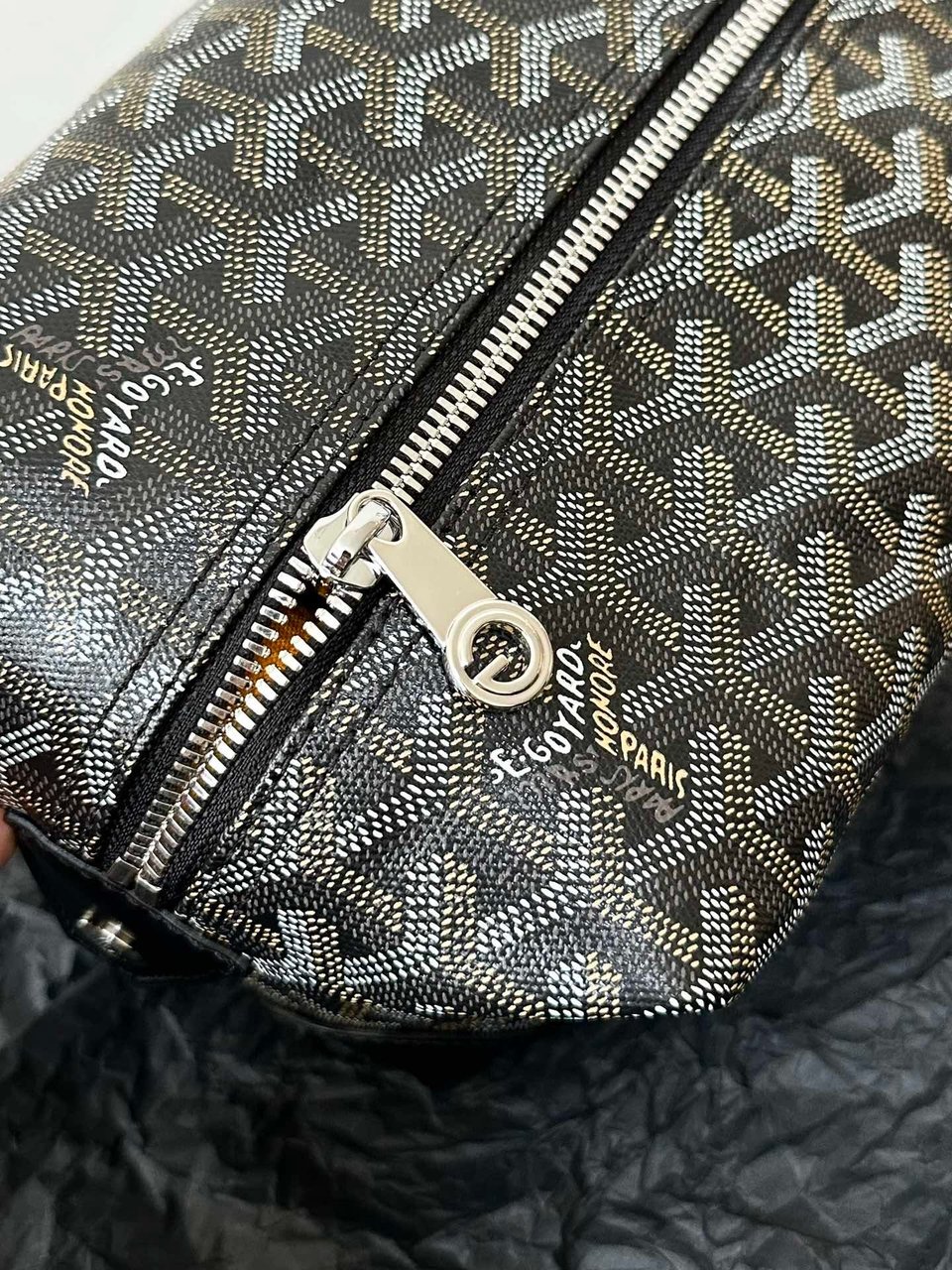 Goyard Goya Cosmetic Bag 24Cm Black Canvas view 7