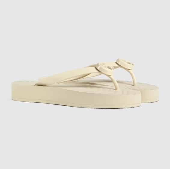 Gucci Women’S Chevron Thong White 655463 J8710 9022 view 11