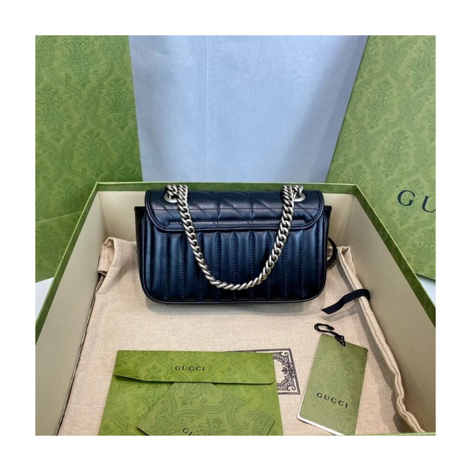 Gucci GG Marmont Mini Shoulder Bag Black view 13