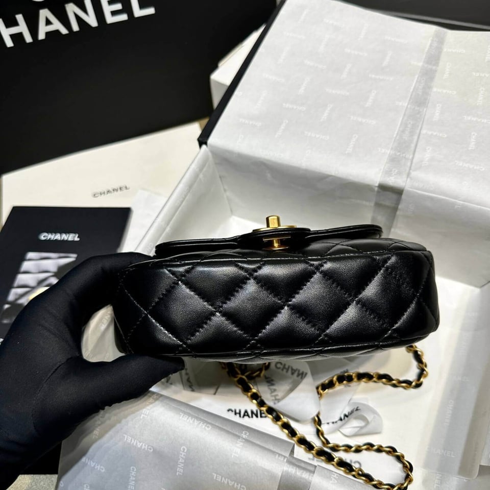 Chanel 24C Quilted Lambskin Small Bag With Top Handle view 8