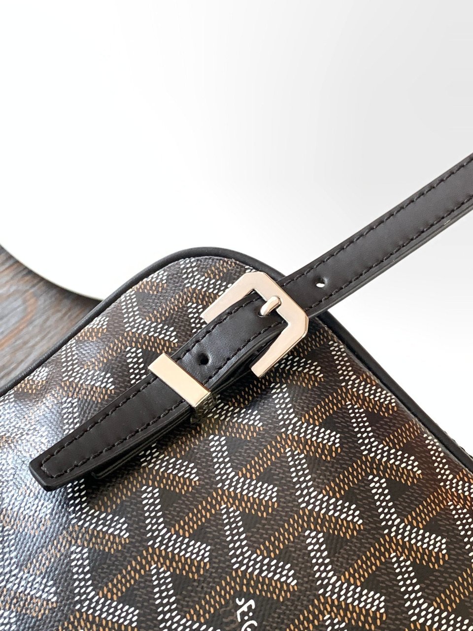 Goyard Yona Bag Coated MM 21Cm Black Canvas view 6