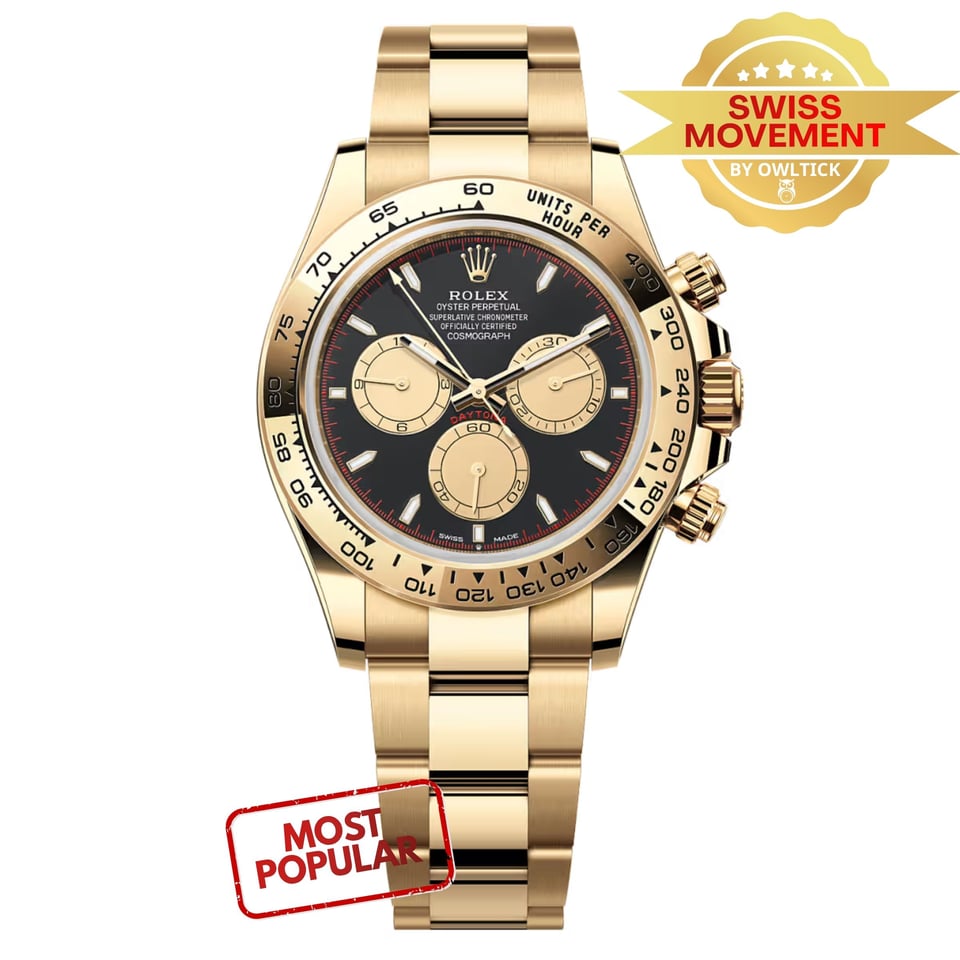 [Superclone] Rolex Daytona 40 mm Intense Black and Champagne – Colour Dial 126508