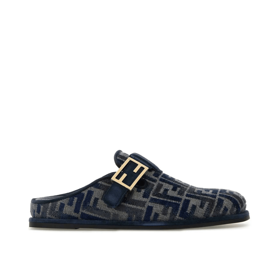 Fendi Feel Ff Denim Mules Blue 8R8448Akzpf1Pz7 view 2