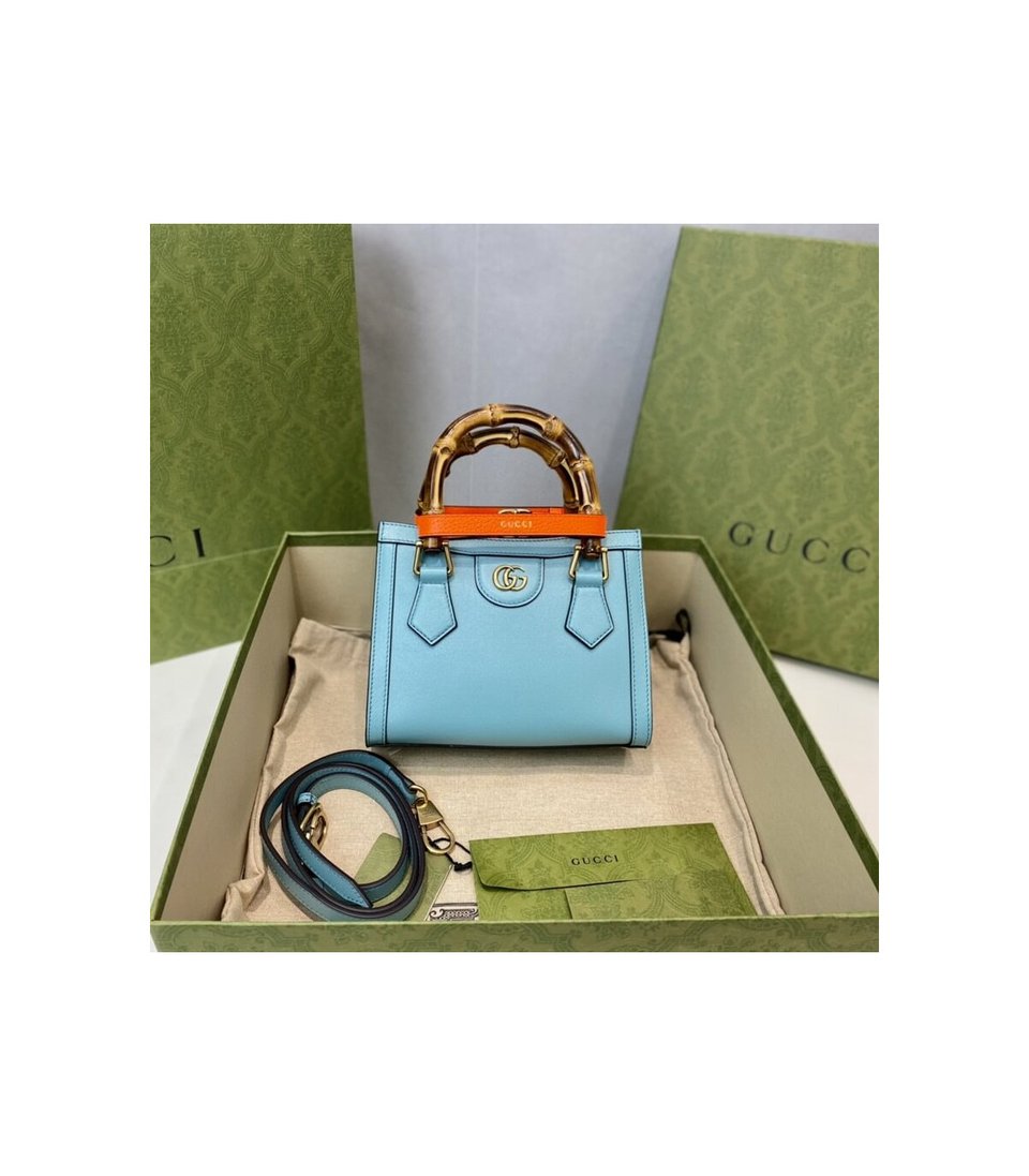 Gucci Diana Mini Tote Bag Light Blue view 11