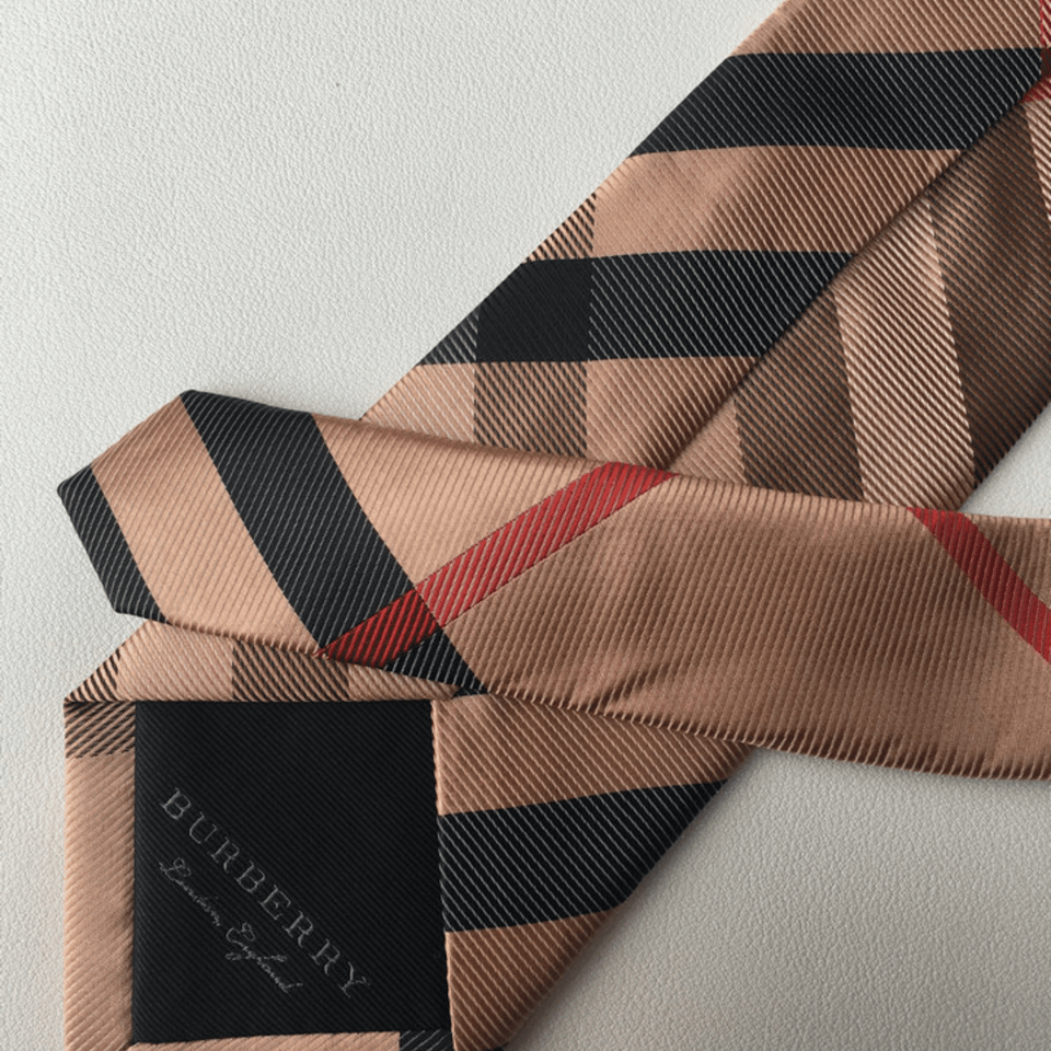 Burberry Nude Nova Check Silk Tie For Men view 4