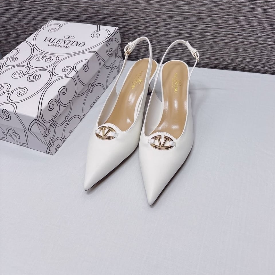 Valentino The Bold Edition Vlogo Slingback Pump 60Mm In Ivory view 10