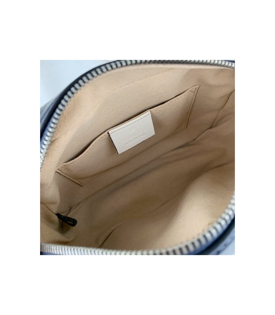Gucci Diagonal GG Marmont Mini Bag Blue/White view 9