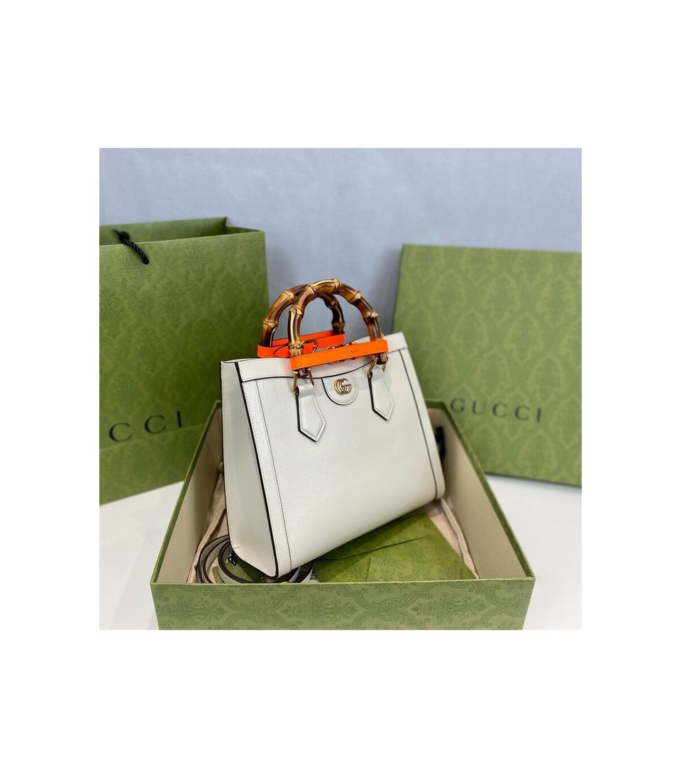 Gucci Diana Small Tote Bag White view 6
