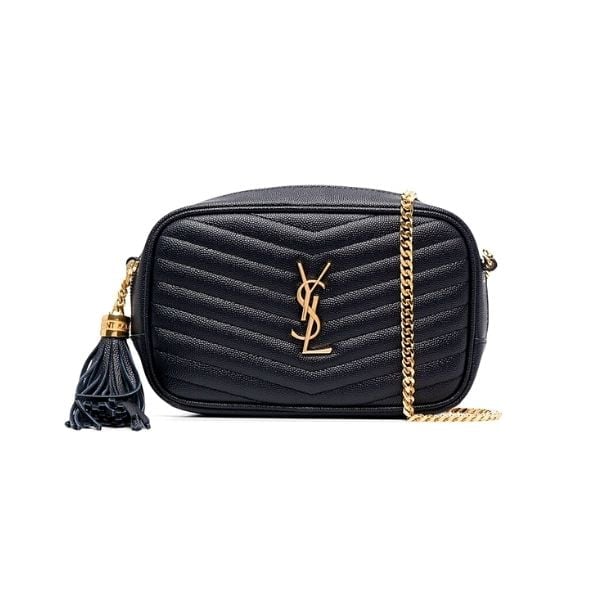 Saint Laurent Lou Camera Bag In Quilted Leather Gold Hardware Black 18Cm view 2