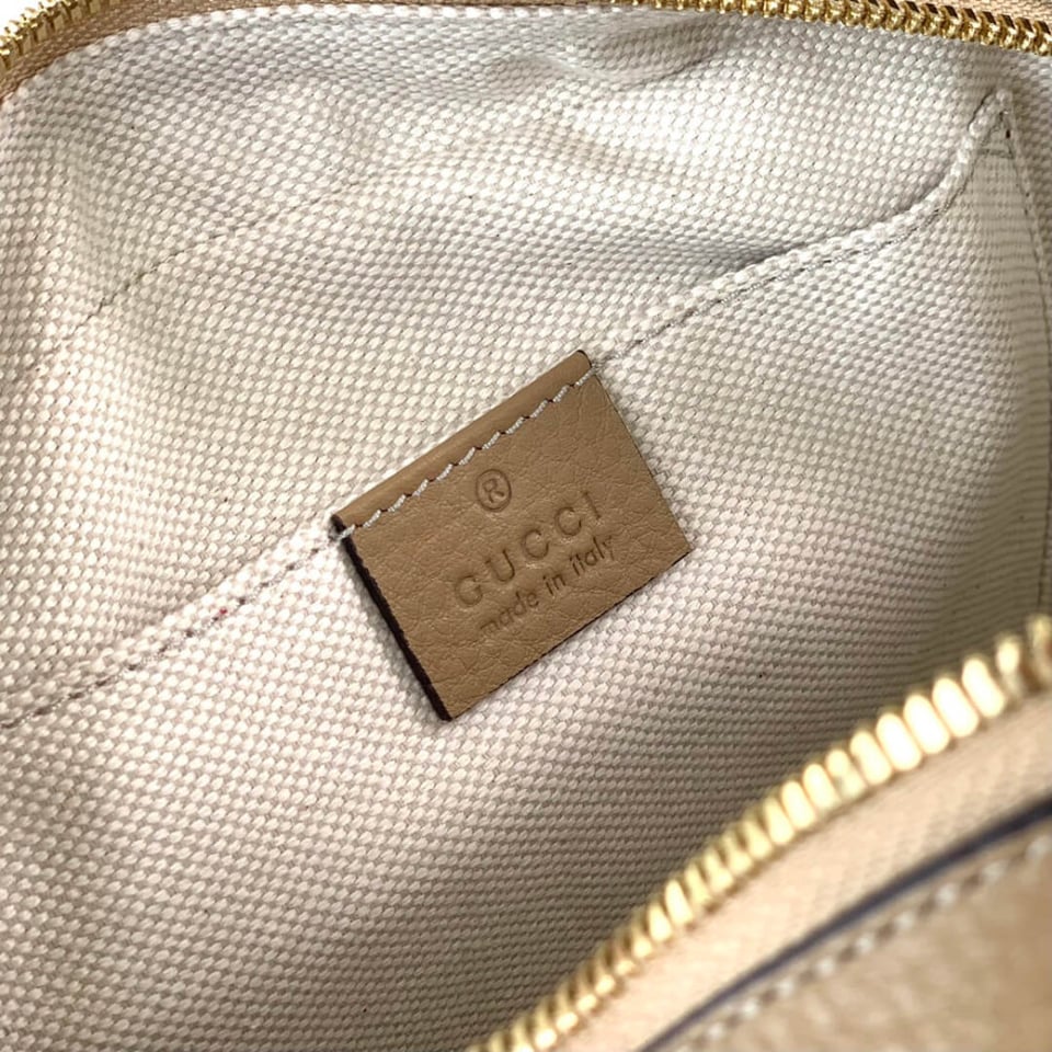 Gucci Soho Small Leather Disco Bag Apricot view 18