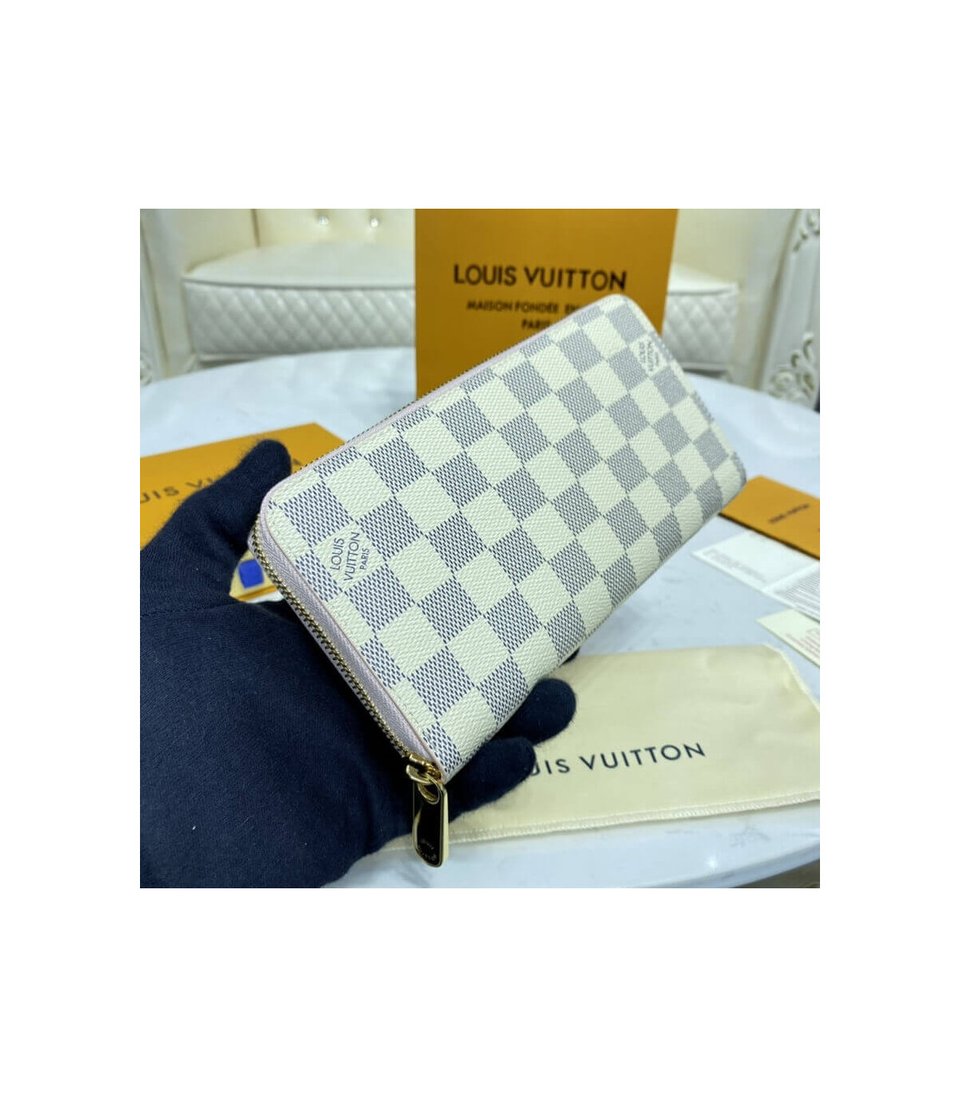 Louis Vuitton Damier Azur Zippy Wallet Pink view 5
