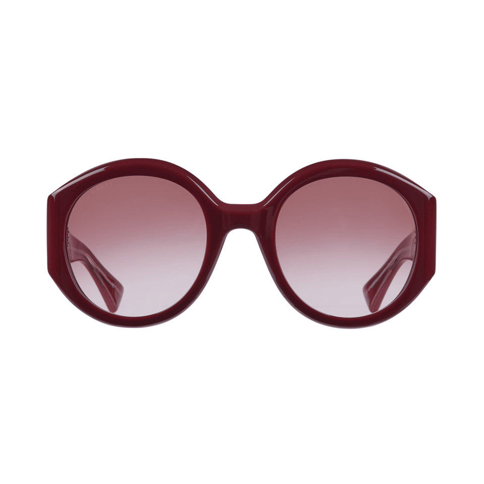 Gucci Rosso Ancora Red Round Frame Sunglasses GG2014S view 2