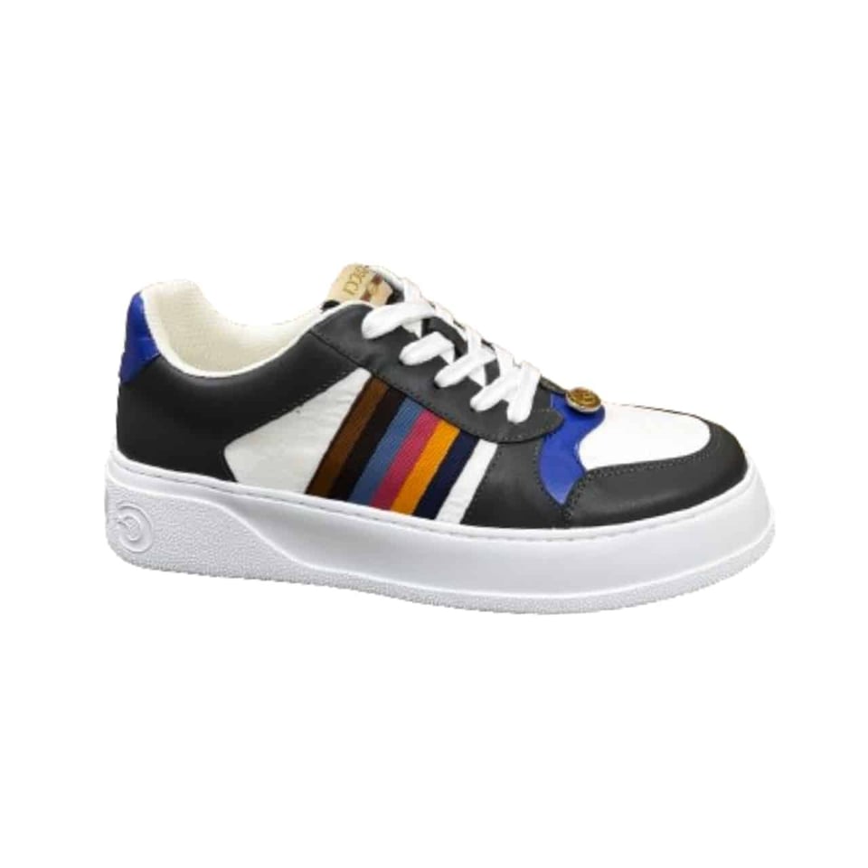 Gucci Sneaker Multicolor Side Bands Black White view 2