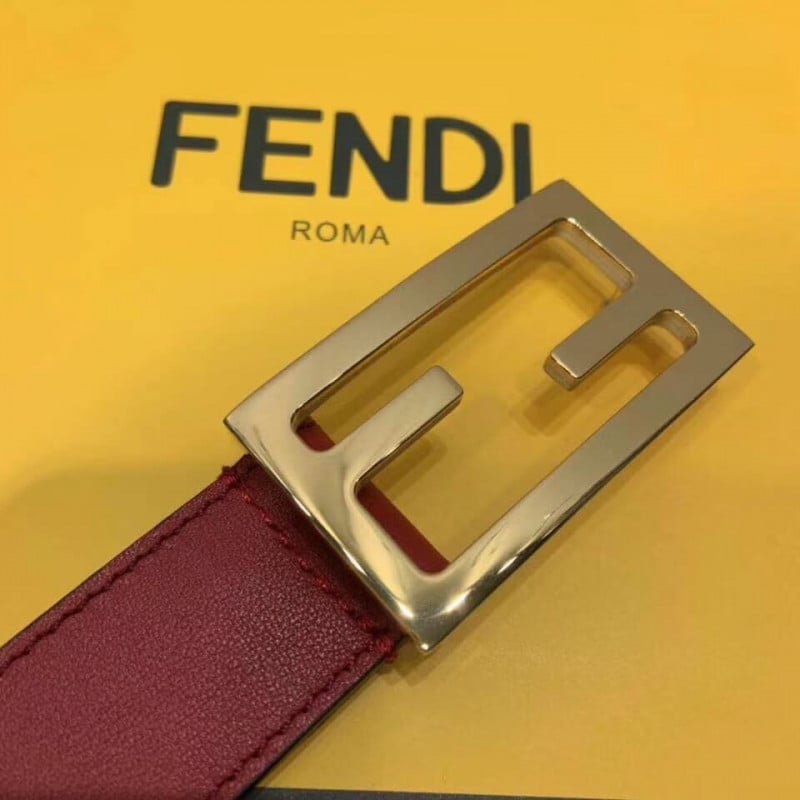 Fendi Baguette 30mm FF Buckle Belt 8C05311 Red view 4