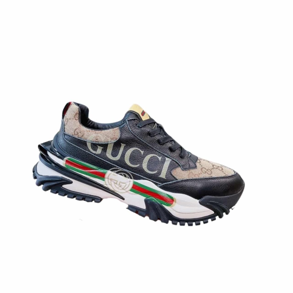 Gucci Gc Rhython Leather Sneaker Black view 2