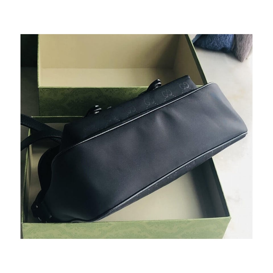 Gucci GG Guccissima Black Nylon Small Messenger Bag 510335 view 10