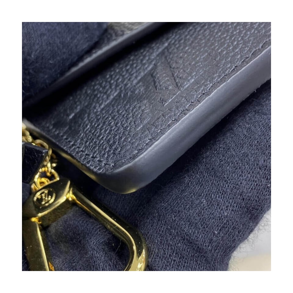 Louis Vuitton Monogram Empreinte Card Holder Recto Verso Black view 5