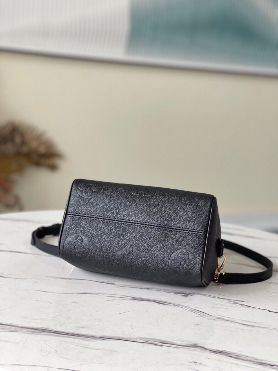Louis VuittonSpeedy Bandouliere Bag Monogram Empreinte Giant 20 Black 20cm M58953 view 7