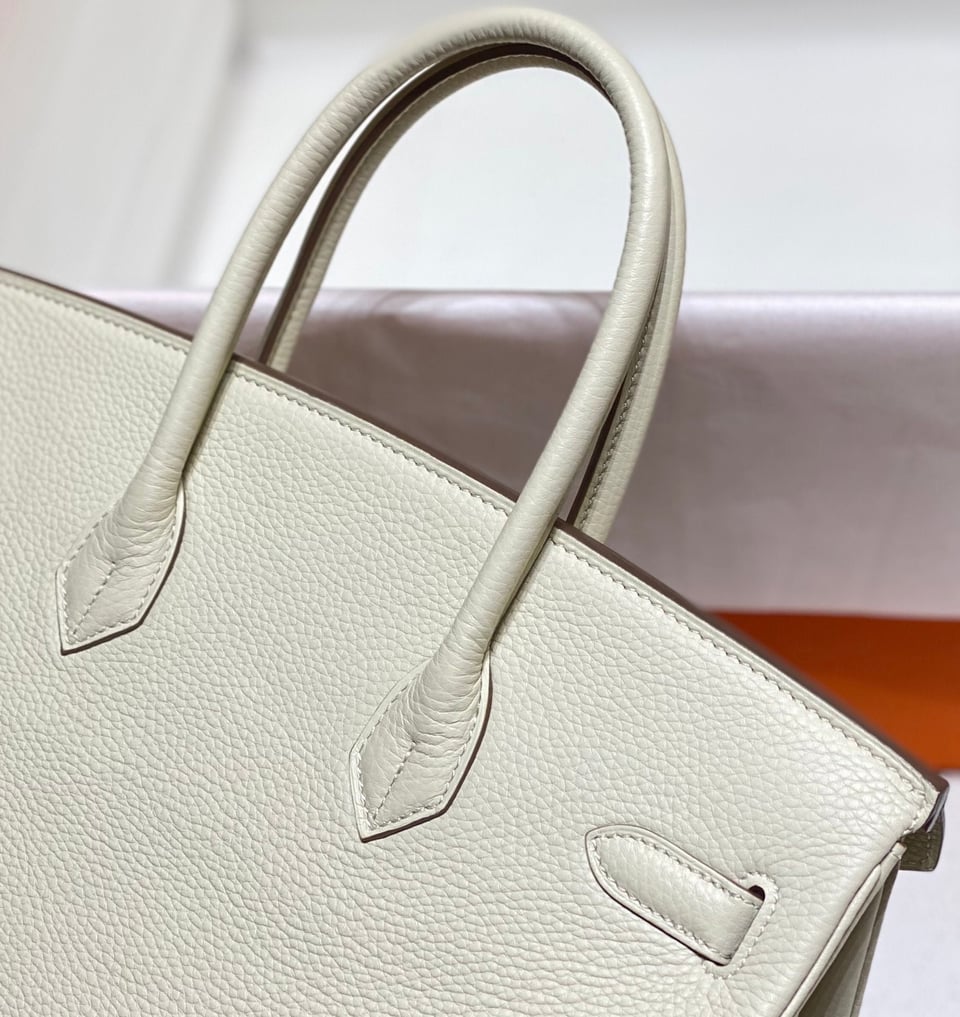 Hermes Birkin 35Cm Bag White Togo Gold Hardware view 7
