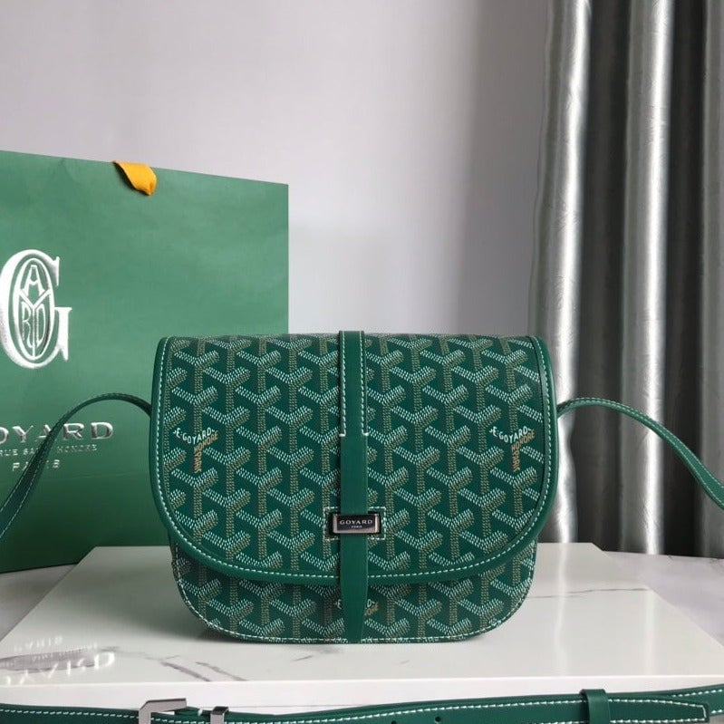Goyard Belvedere Pm Bag 21Cm Green Canvas view 11