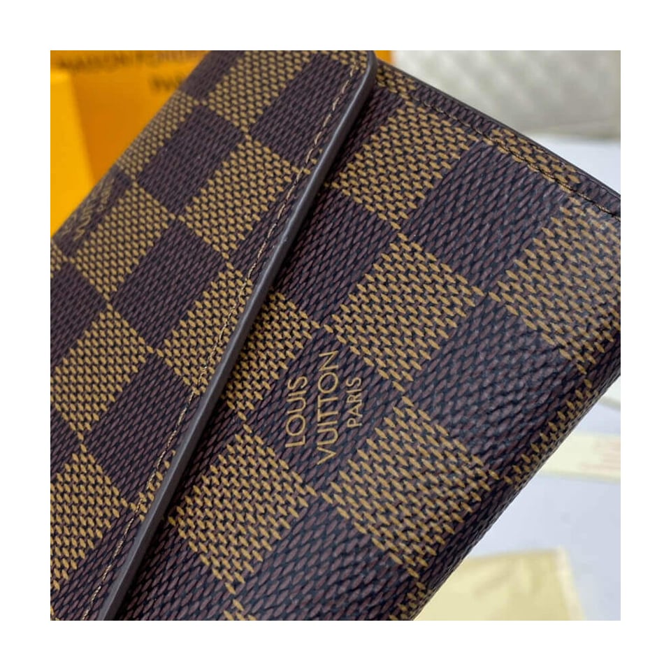 Louis Vuitton Damier Ebene Sarah Wallet Pink view 6