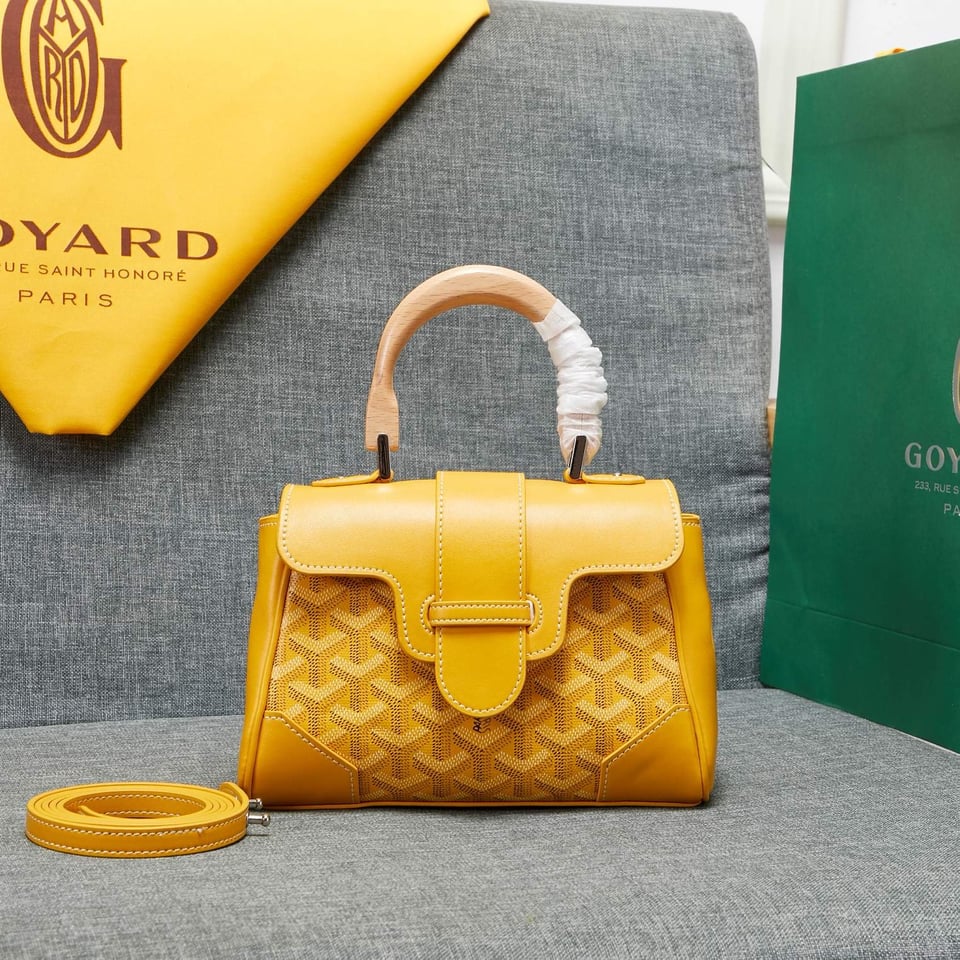 Goyard Saigon Souple Mini Bag Yellow Canvas 20cm view 2