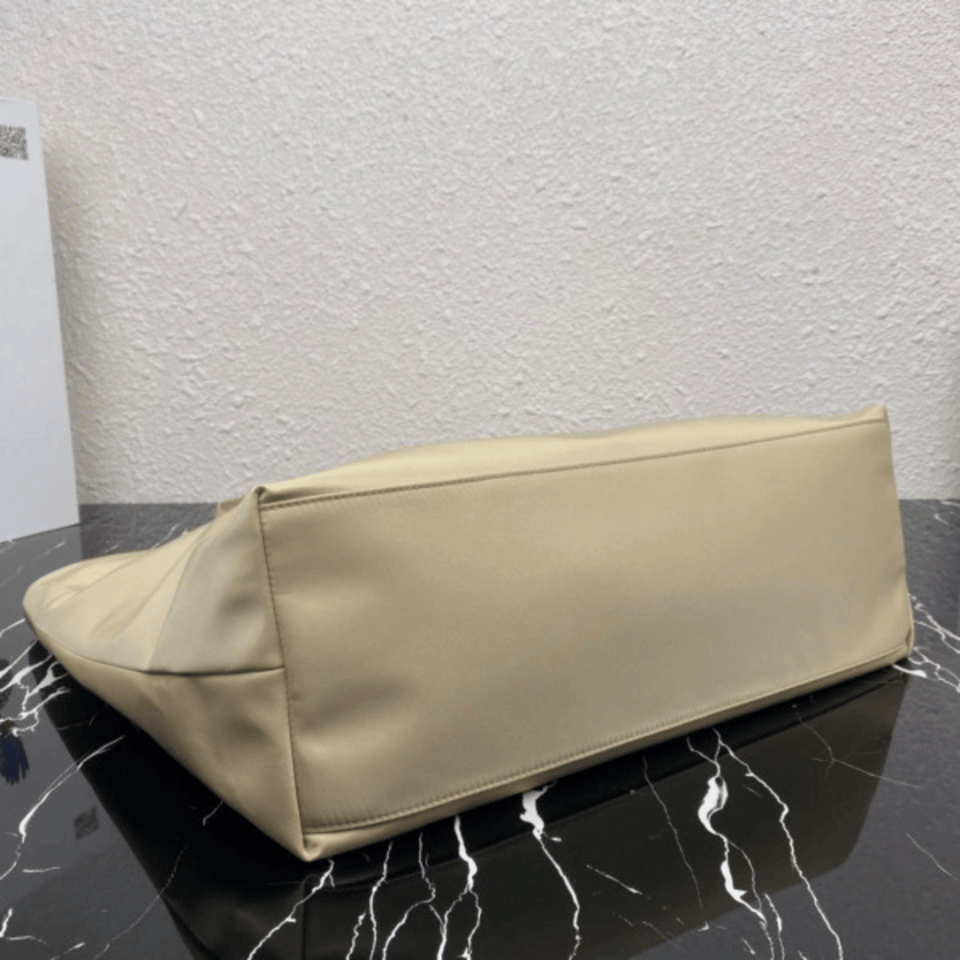 Prada Tessuto Synthetic Tote Bag Beige 35Cm view 5