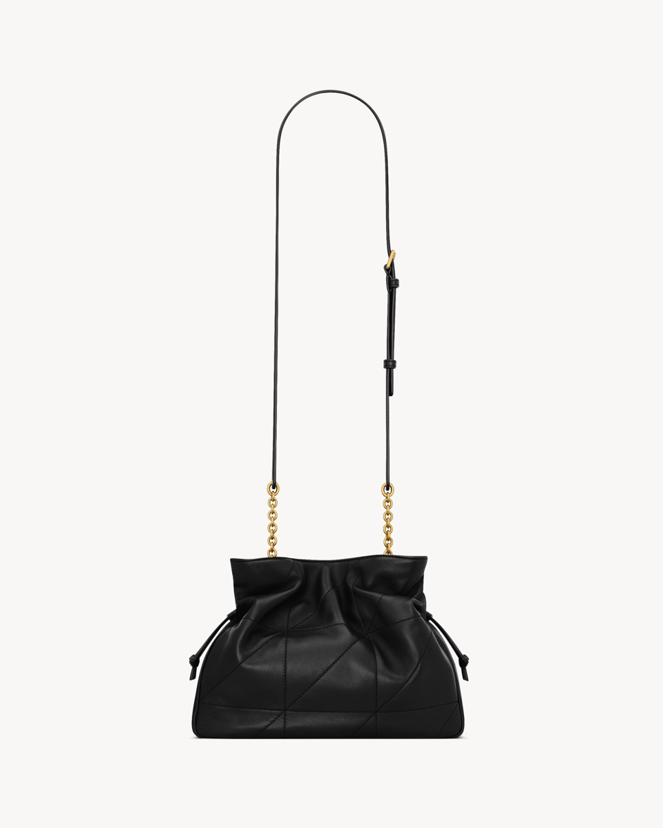Saint Laurent Jamie Black Drawstring Shoulder Bag 26cm/10.2in view 4