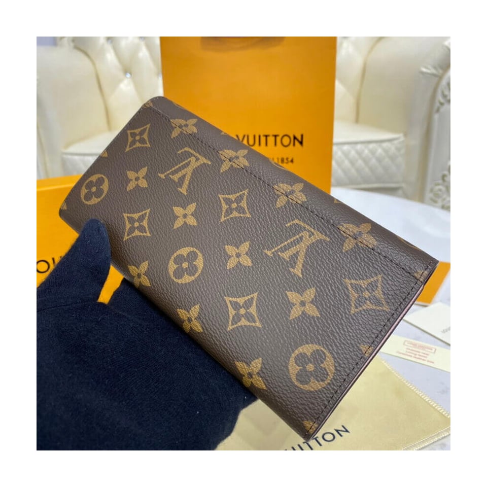 Louis Vuitton Monogram Cavas Sarah Wallet Pink view 5