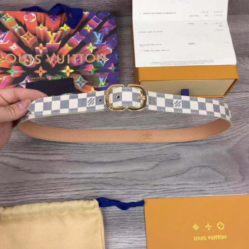 Louis Vuitton Damier Azur Mini Belt 25mm M9782W view 4