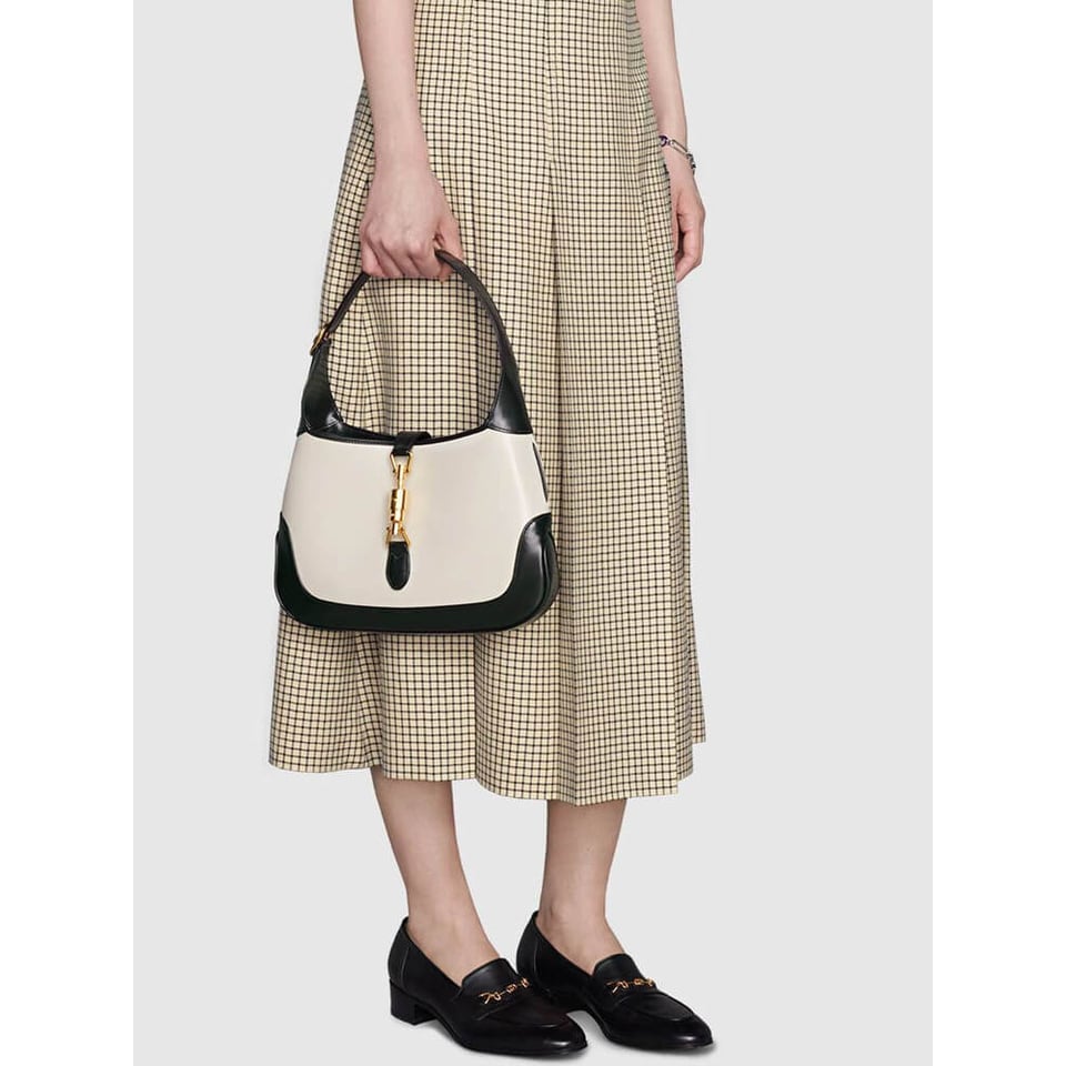 Gucci Jackie 1961 Small Shoulder Bag in White Leather 28cm view 5