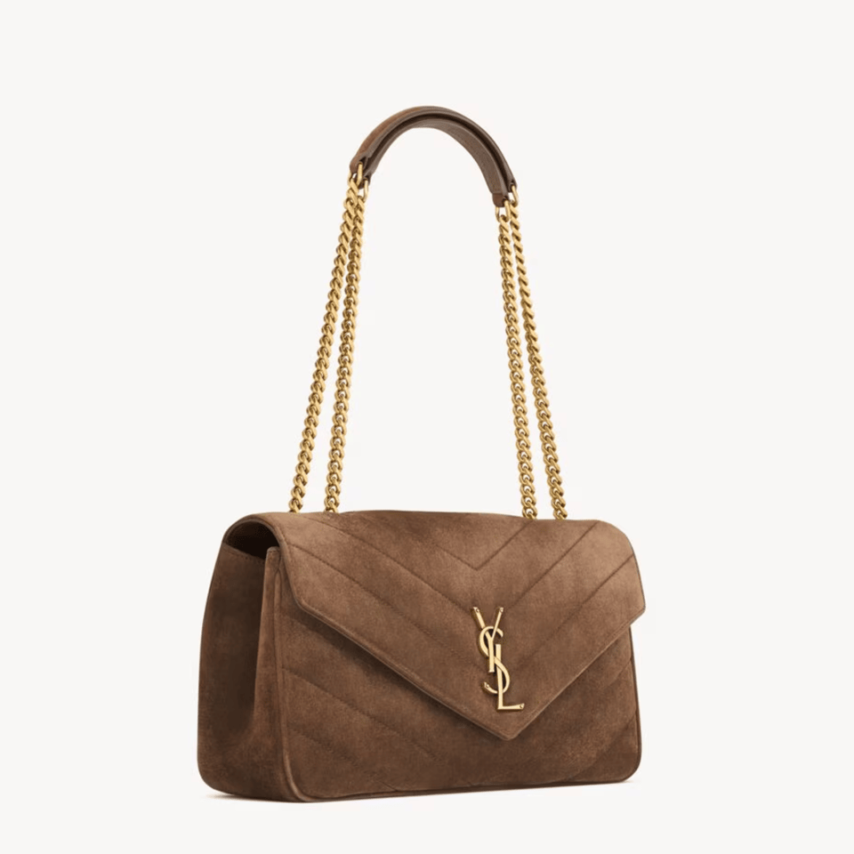Saint Laurent Loulou Brown Chain Bag 29cm/11.4in view 7