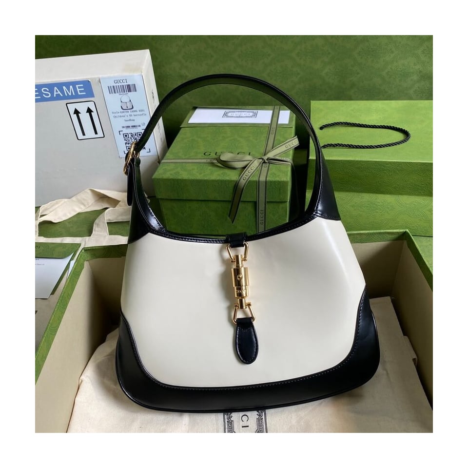 Gucci Jackie 1961 Small Shoulder Bag in White Leather 28cm view 6
